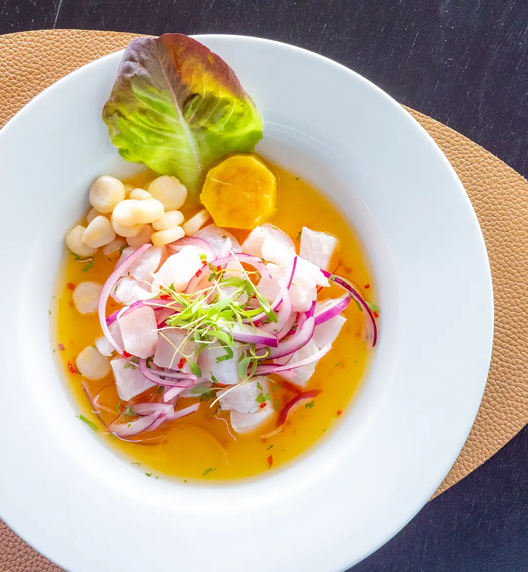 Ceviche de curvina.